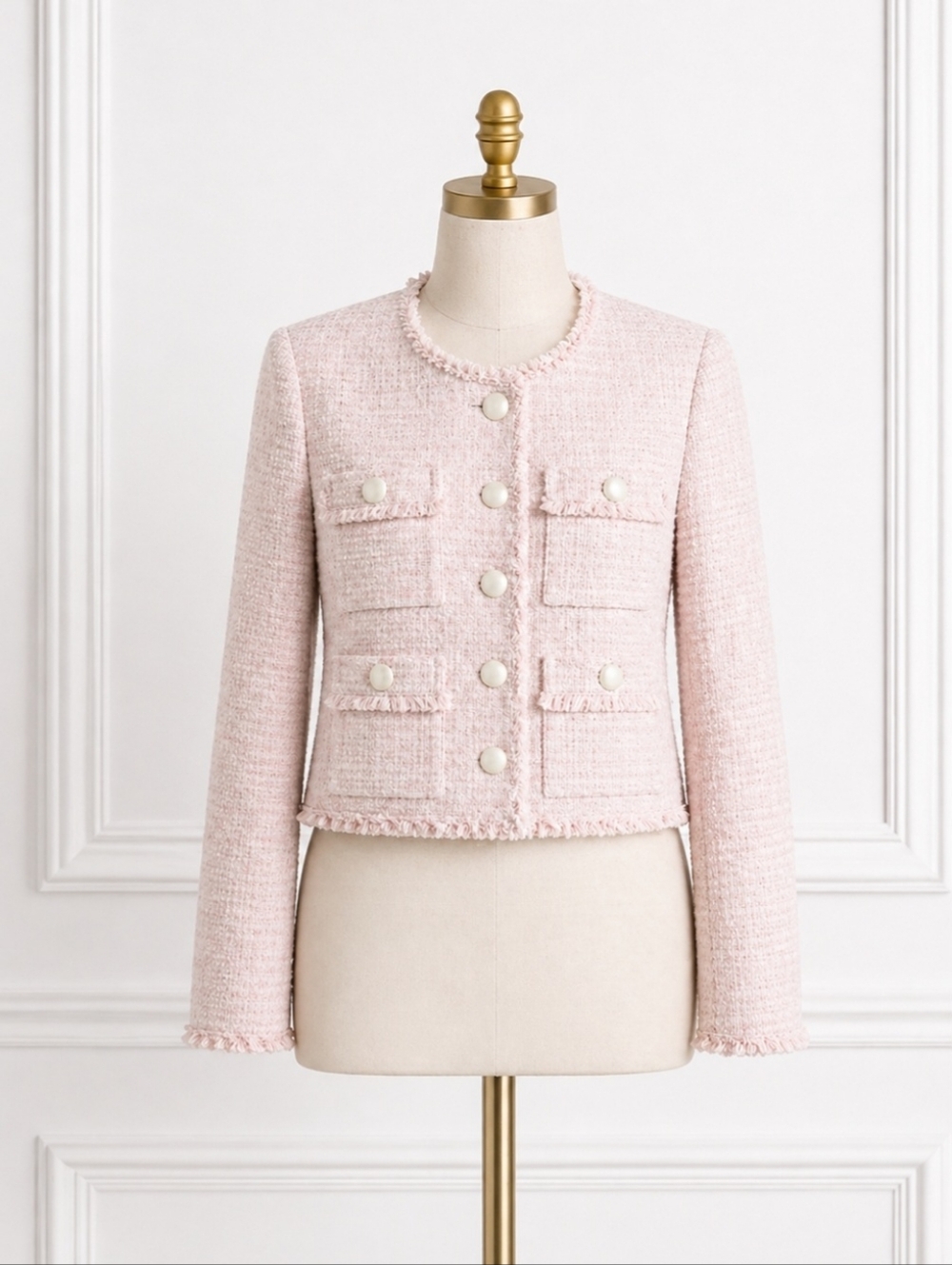Elie Tahari Tweed Cropped Jacket